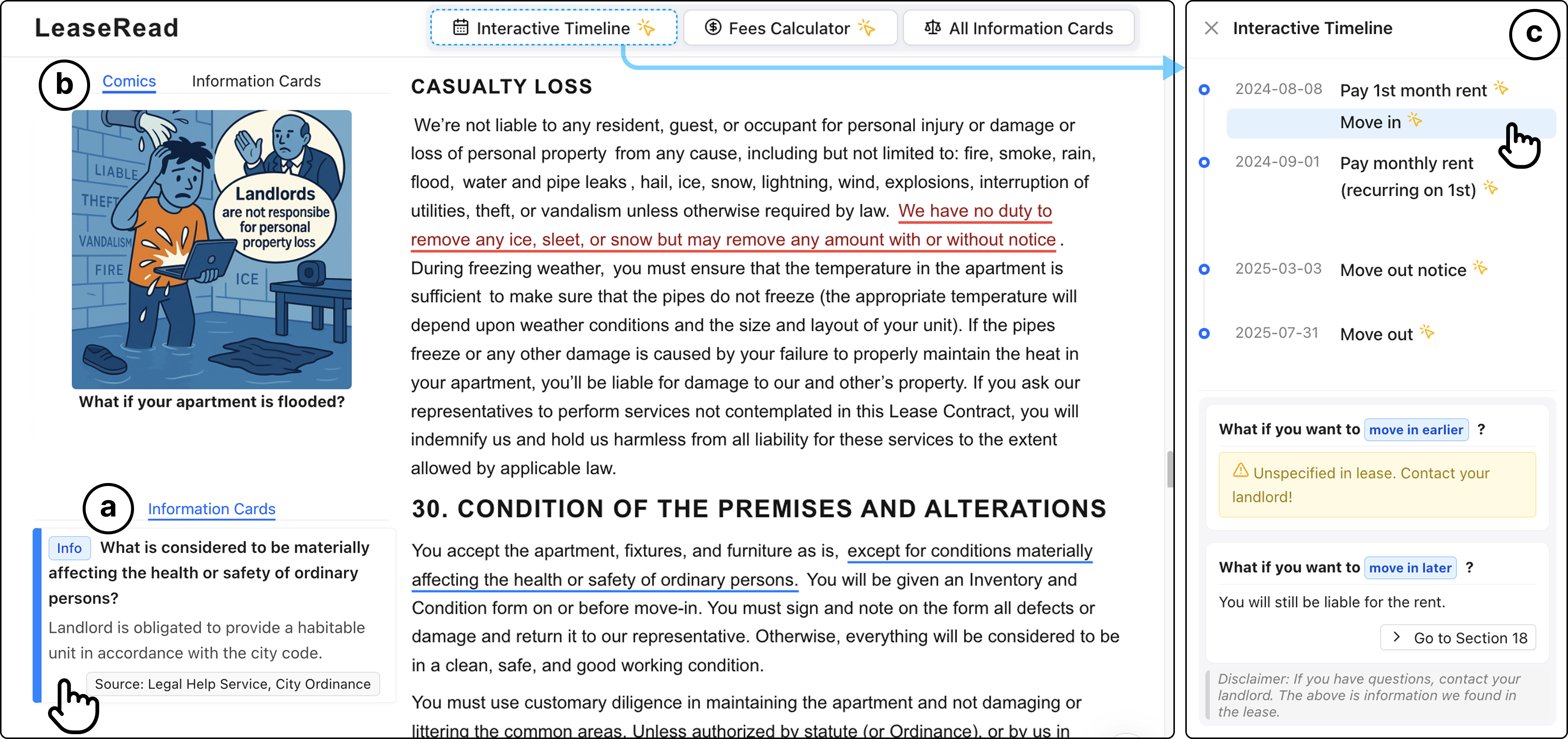leaseread interface screenshot