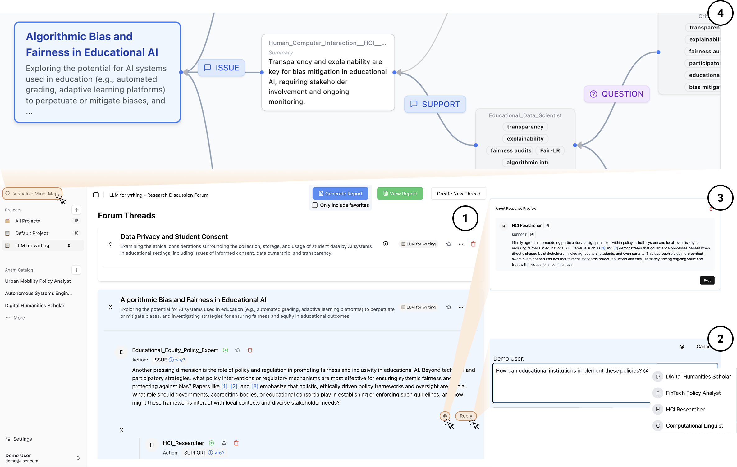 Perspectra interface screenshot