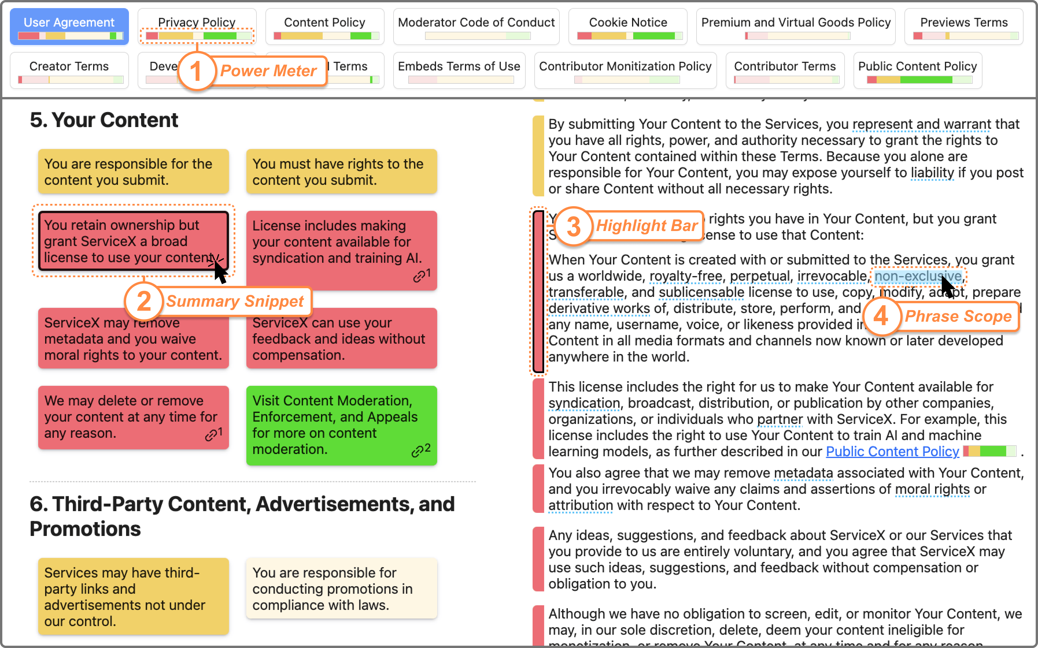 termsight interface screenshot